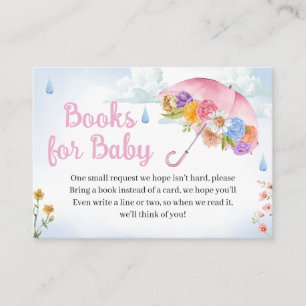 April Showers Bring May Flowers Books for Baby Enclosure Card
