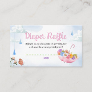 April Showers Bring May Flowers Diaper Raffle Enclosure Card