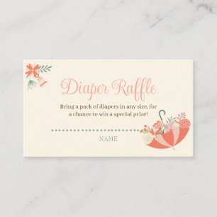 April Showers Bring May Flowers Diaper Raffle Enclosure Card