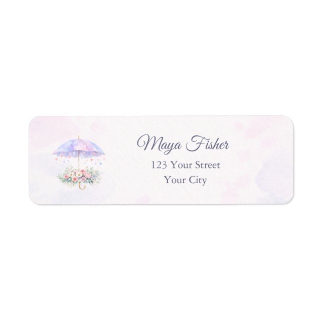 April Showers Bring May Flowers Return Address Label (Front)
