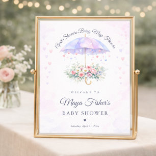 April Showers Bring May Flowers Shower Welcome Poster