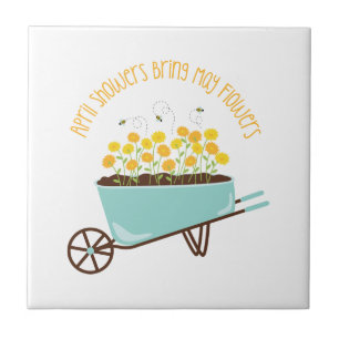 April Showers Ceramic Tile
