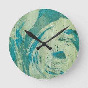 April Showers II Round Clock