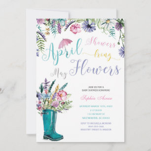 April Showers May Flowers Invitations