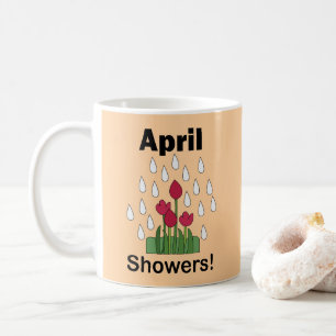 April Showers Pink Daisy Flower Floral Coffee Mug