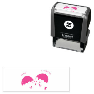 April Showers Rainy Day Umbrellas Self-inking Stamp