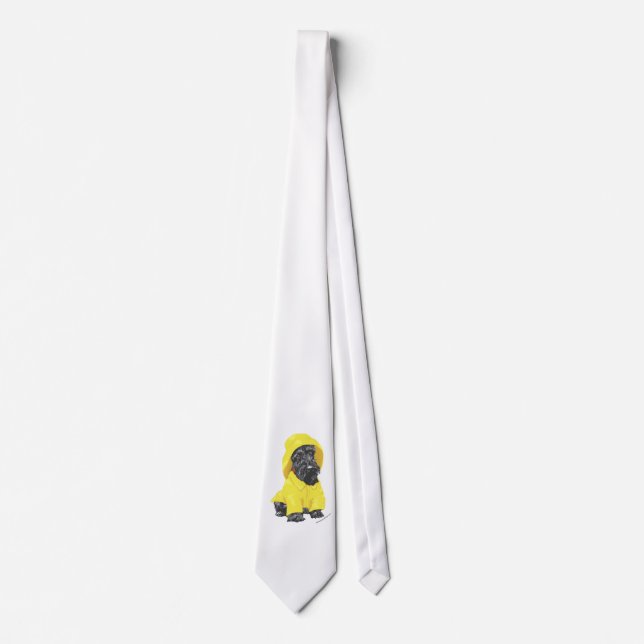 April Showers Scottish Terrier Tie (Front)