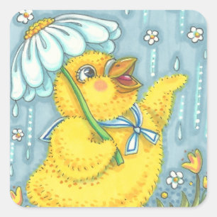 APRIL SHOWERS SPRING CHICK STICKERS Sheet