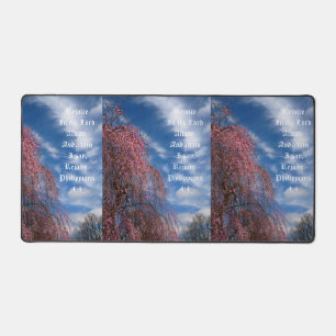 April Sky with Philippians 4:4 Desk Mat