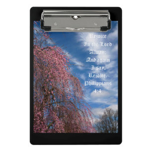 April Sky with Philippians 4:4 Mini Clipboard