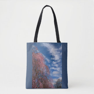 April Sky with Philippians 4:4 Tote Bag