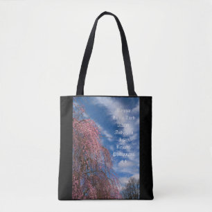 April Sky with Philippians 4:4 Tote Bag