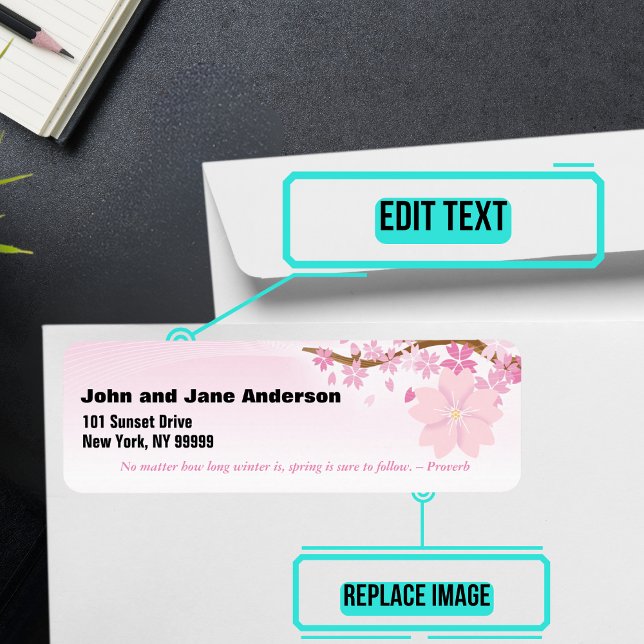 April Themed Personalized Address Return Address Label (Please enjoy our mailing labels. There is one for every month.)