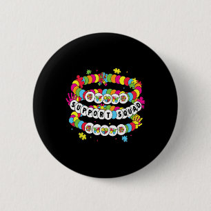 April We Wear Blue Autism Awareness Support Squad 6 Cm Round Badge