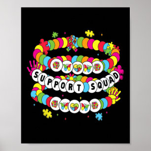 April We Wear Blue Autism Awareness Support Squad Poster