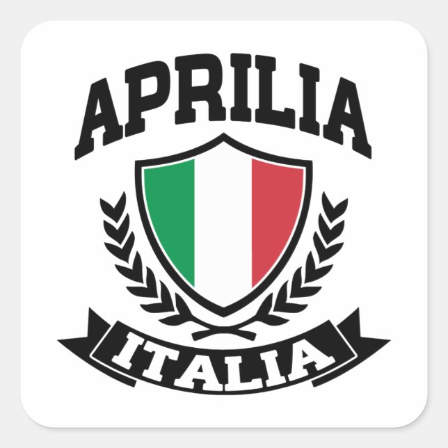 Aprilia Italia Square Sticker (Front)