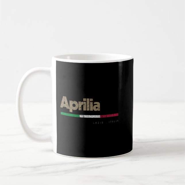 Aprilia Italian City Retro Flag Italy Pullover Hoo Coffee Mug (Left)