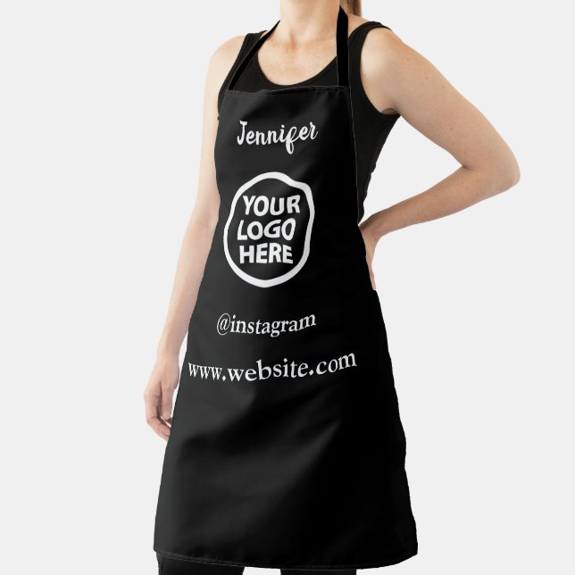 aprin Custom Logo | Black Apron (Insitu)
