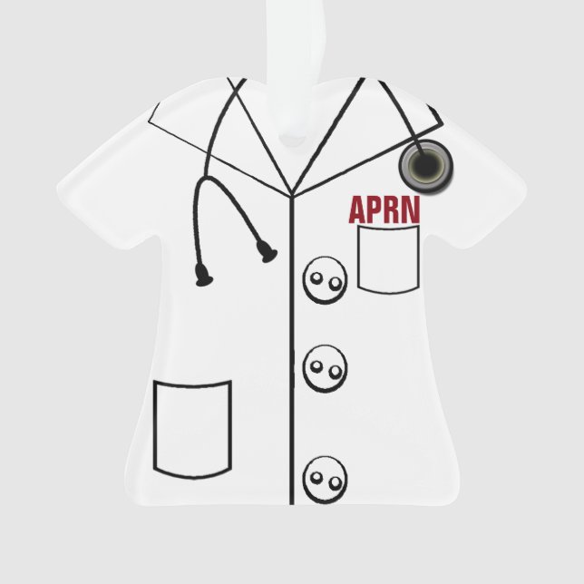 APRN LAB COAT ORNAMENT CHRISTMAS (CUSTOMIZABLE) (Front)