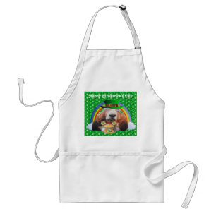 Apron Basset Hound Happy St Patricks Day