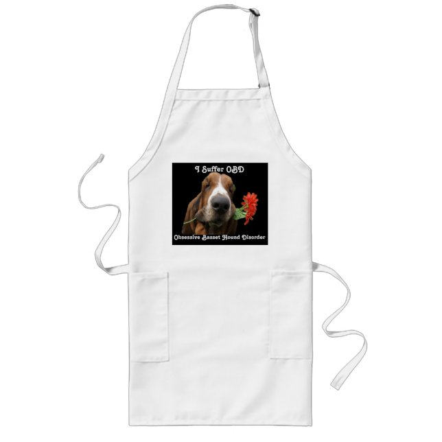 Apron Basset Hound With Flowers (Front)