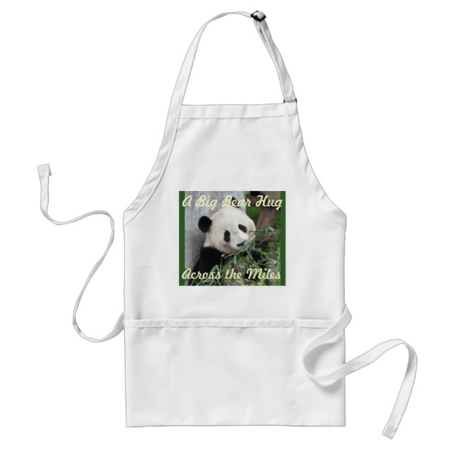Apron, Big Bear Hug Across the Miles, White Standard Apron (Front)