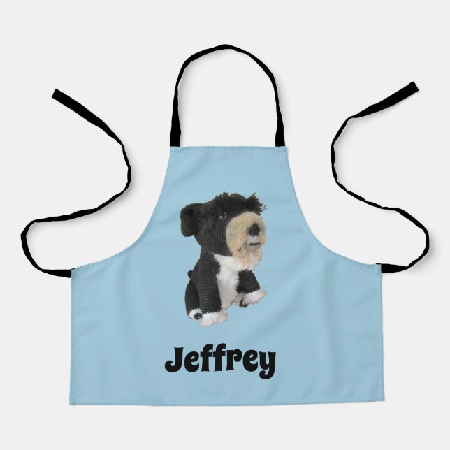 Apron - Black and White Toy Dog (Front)