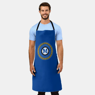 Apron -  Blue - Personalised - Add Initial