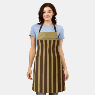 Apron Cafe Brown tones Stripe