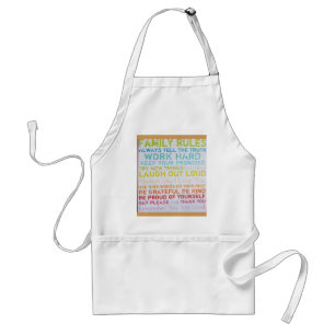 APRON- CUSTOM  FAMILY RULES STANDARD APRON