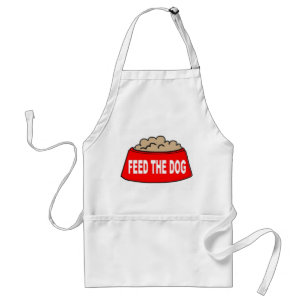 Apron Dog Food Bowl Red Feed The Dog
