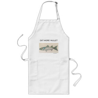 Apron Eat More Mullet, Clean Minimal Fish Apron