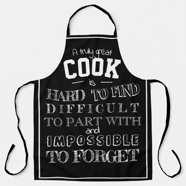 Apron for husband father kitchen chef black men (Front)