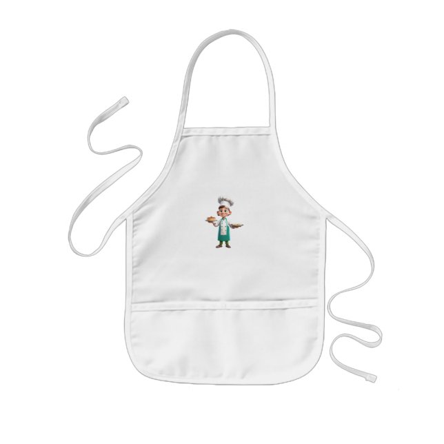 Apron for kids with picture of a funny chef (Front)
