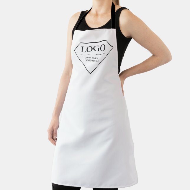 Apron For Women White With Logo Create Your Own (Insitu)