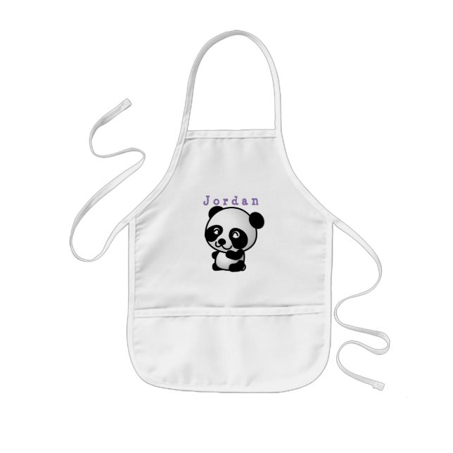 apron funny , animals panda 02. (Front)