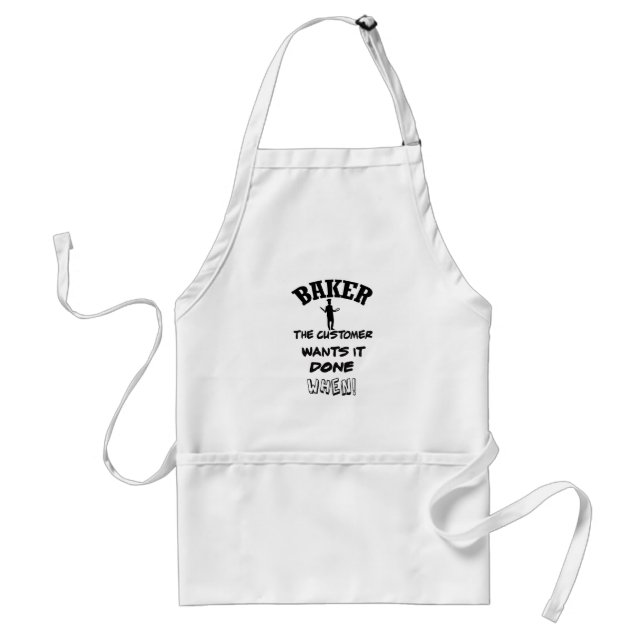 Apron- funny Baker Apron quote (Front)