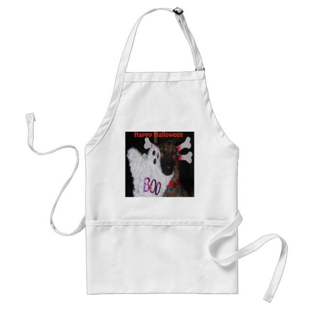 Apron German Shepherd Halloween Boo (Front)