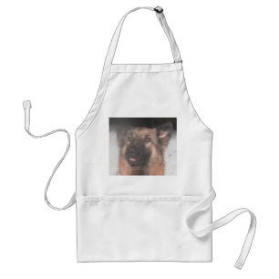 Apron German Shepherd Sticking Tongue Out