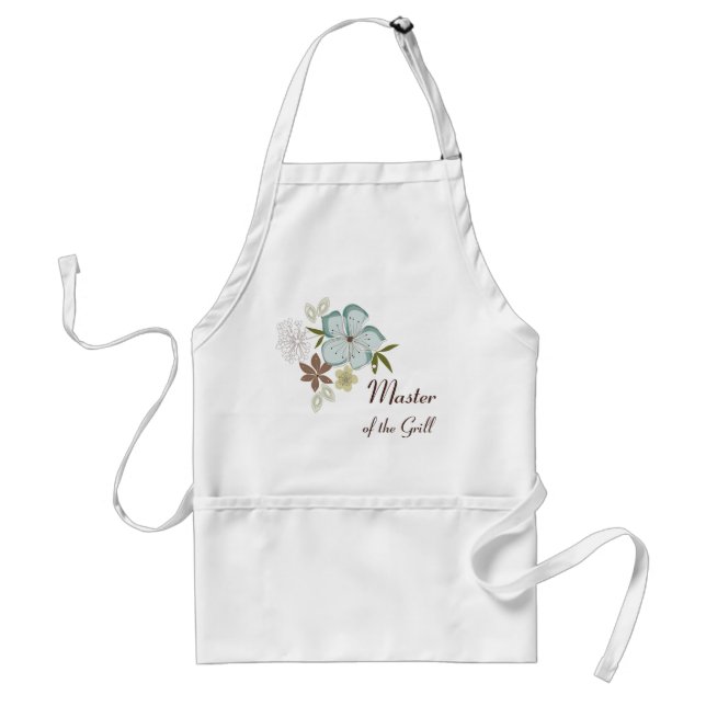 Apron Hawaiian Blue Flower (Front)