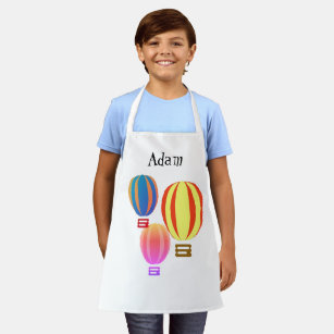 Apron - Hot Air Balloons with Name