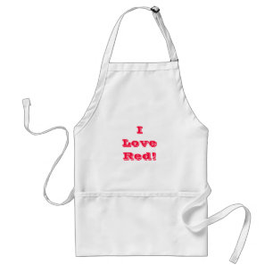 Apron I Love Red