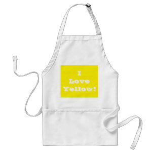 Apron I Love Yellow