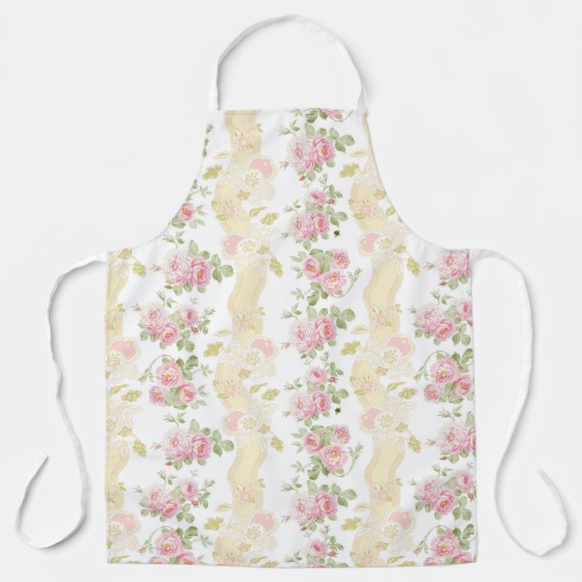 Apron in Paulette Toile Stripe in buttercup (Front)