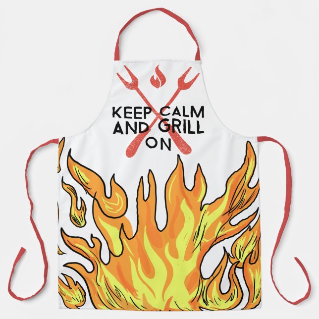 Apron Keep Calm And Grill On (Front)