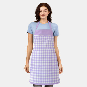 Apron Lavender Gingham Check