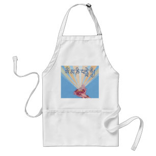 APRON Lotus with mantra Om Mani Padme Hum