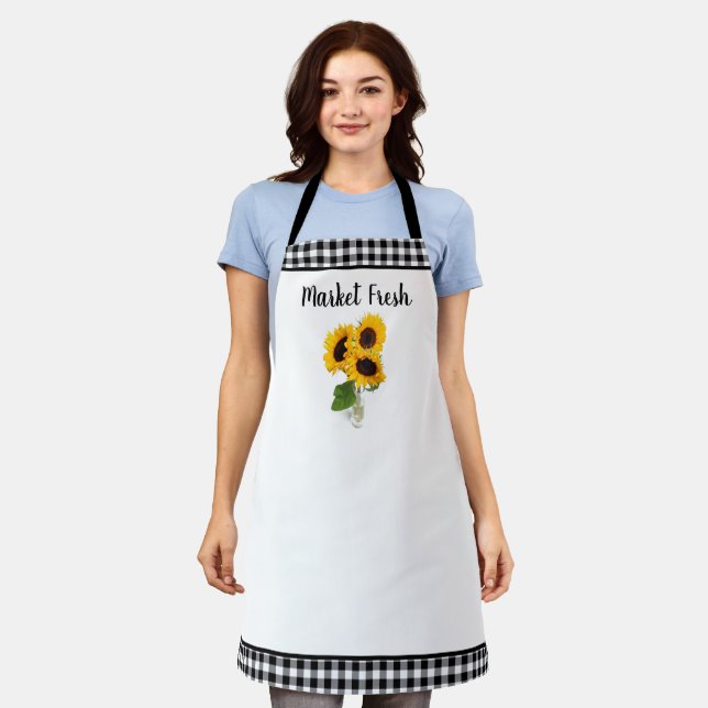 Apron Market Fresh Sunflowers (Worn)