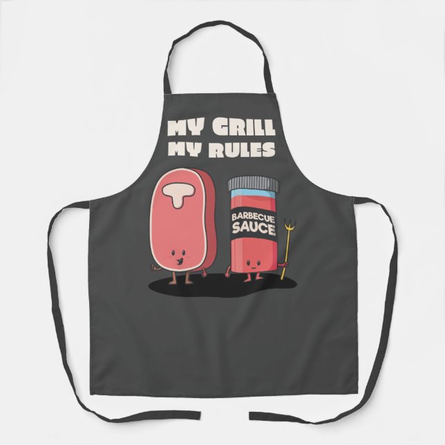 Apron My Grill My Rules (Front)