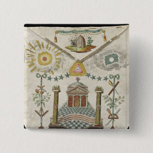 Apron of a Master of Saint-Julien Lodge in 15 Cm Square Badge